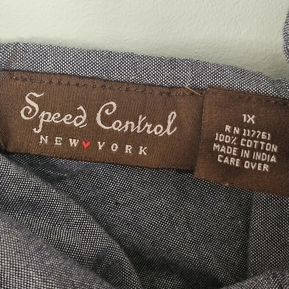 Denim Speed Control New York Plus Size Ruched Waist Midi Dress. Size 1X - Picture 5 of 5